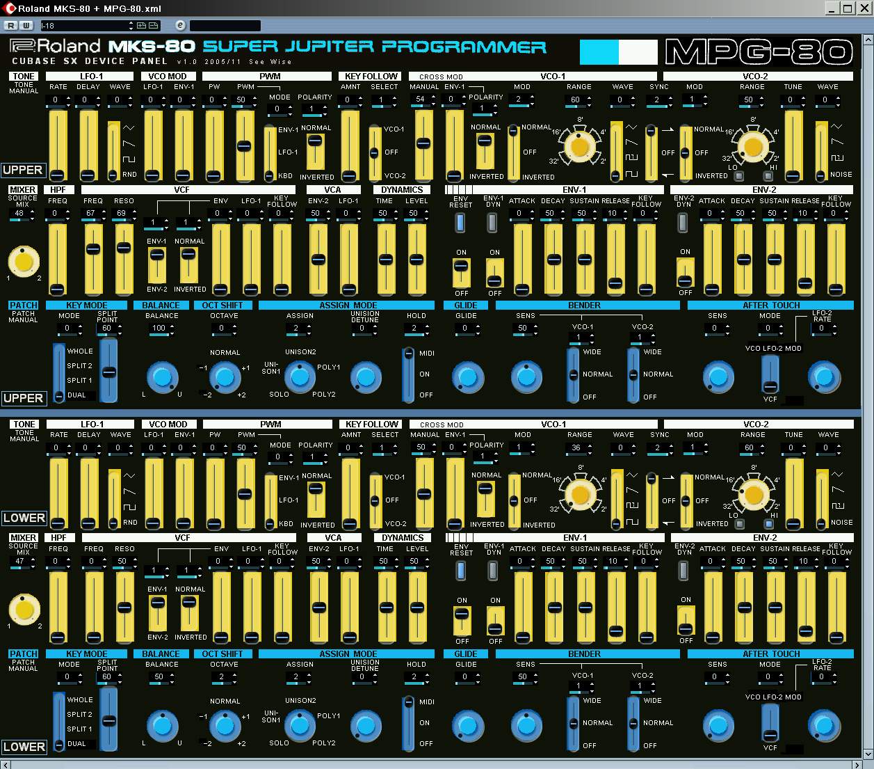 Sites contenant des MIDI Device Maps pour Cubase ? Roland%20MKS-80%20Super%20Jupiter%20Patch+MPG-80%20SX%20Panel